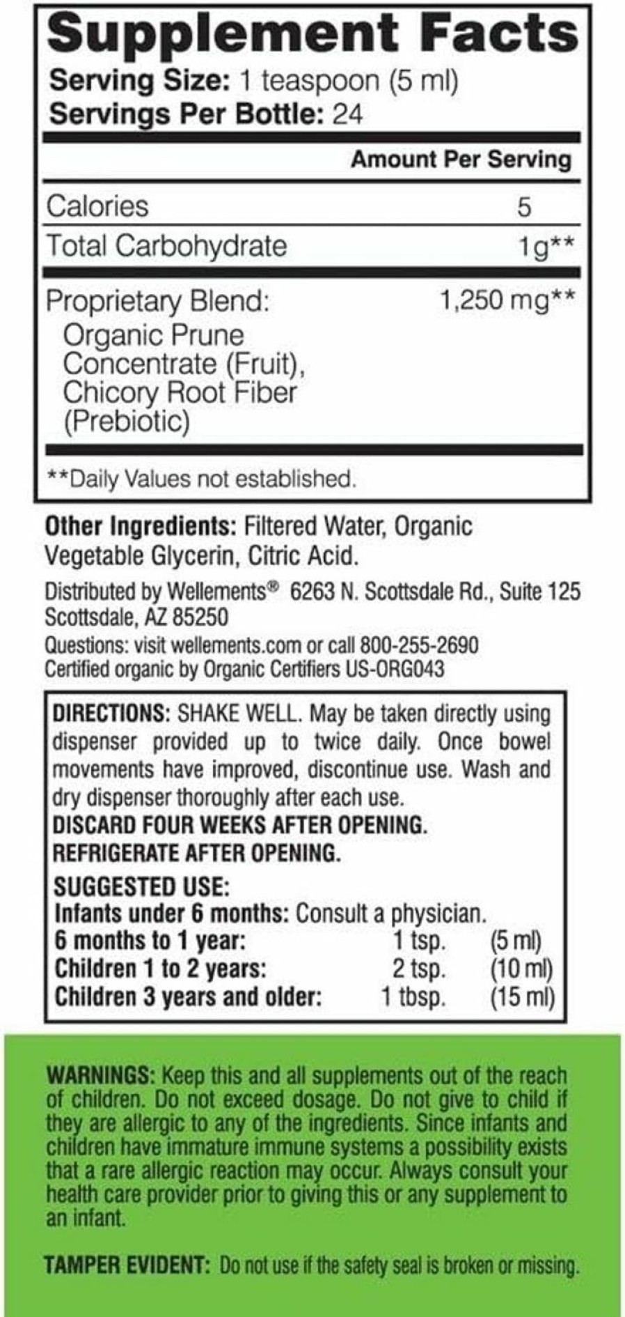 Baby Wellements | Wellements Organic Baby Constipation Support | Relieves Occasional Constipation For Infants & Toddlers*, No Harsh Laxatives, Usda Certified Organic | 4 Fl Oz, 6 Months +