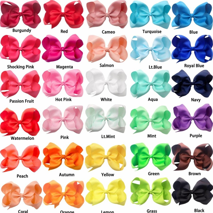 Baby CELLOT | Cellot 40 Pieces 4.5 Inch Hair Bows For Girls Clips Grosgrain Ribbon Boutique Hair Bow Alligator Clips For Girls Teens Toddlers Kids In Pairs