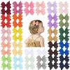 Baby YHXX YLEN | 40Pcs 2 Inch Baby Hair Bows Clips For Girls Grosgrain Ribbon Fully Lined Infant Hair Clips Accessories For Baby Girls Newborns Toddler In Pairs