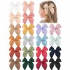 Baby Niceye | Niceye Pack Of 15 Fable Girls Hair Bows Cotton Linen Alligator Hair Clips Or Little Girls Toddlers Kids Neutral Handmade Hair Accessories