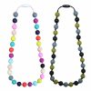 Baby Choneer | Chew Necklaces For Sensory Kids, 2Pcs Silicone Chewy Necklace For Autistic Children Chewing Teething, Silicone Teether For Boys Girls With Autism Biting