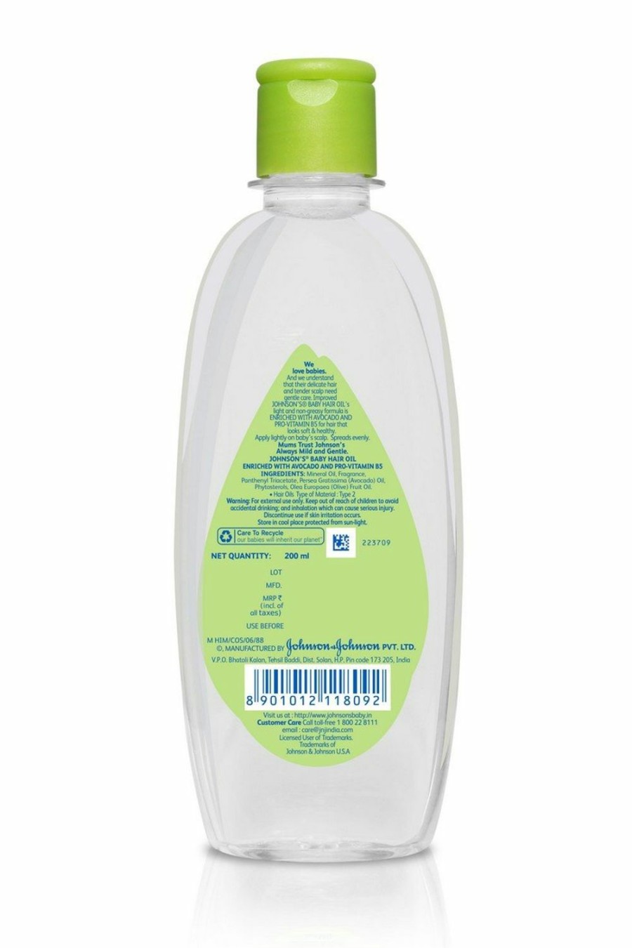 Baby Johnson's | Johnson'S Baby Hair Oil (200Ml) Clear