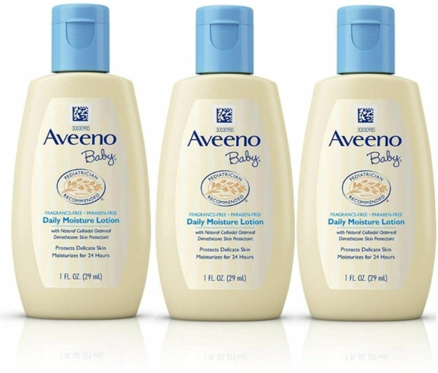 Baby Aveeno Baby | Aveeno Baby Daily Moisture Lotion Travel Size 1 Oz (29Ml) - Pack Of 3