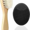 Baby Mocokkiti | Mocokkiti Baby Hair Brush, Goat Bristles Brush And Baby Cradle Cap Brush Set For Cradle Cap Wood Bristle Brush For Newborns And Toddlers (2 Piece)