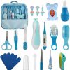 Baby LLbucuo | Baby Healthcare And Grooming Kit, 26 In 1 Baby Electric Nail Trimmer Set Newborn Nursery Health Care Set For Newborn Infant Toddlers Baby Boys Girls Kids Haircut Tools (Blue 26 In 1)